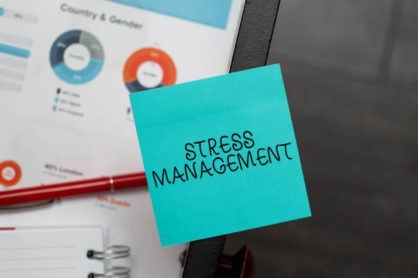 Sign displaying Stress Management, Conceptual photo learning ways of behaving and thinking that reduce stress