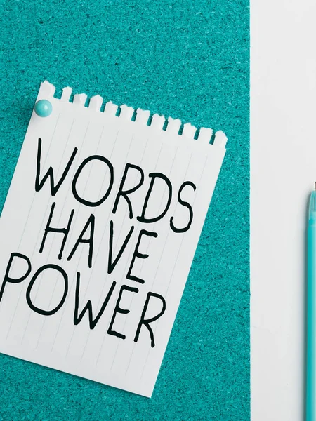 Text Showing Inspiration Words Have Power Business Concept Energy Ability — Stock Photo, Image