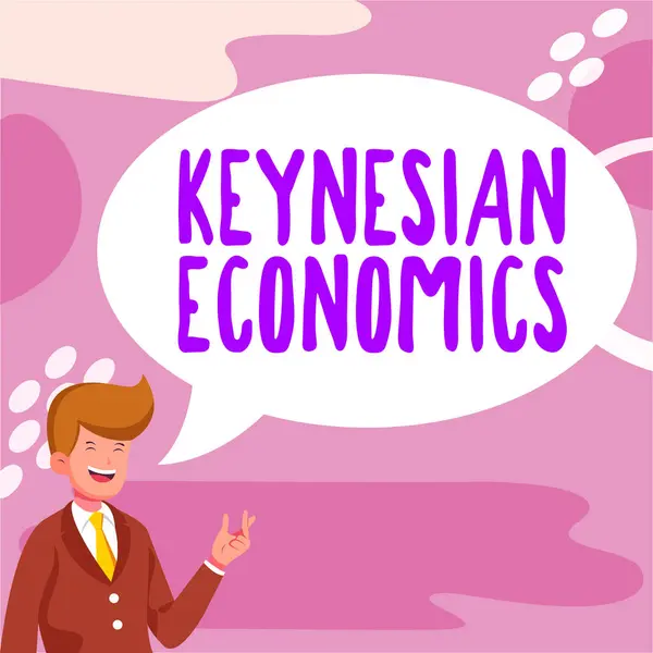 Testo Che Mostra Ispirazione Keynesian Economics Internet Concetto Programmi Monetari — Foto Stock