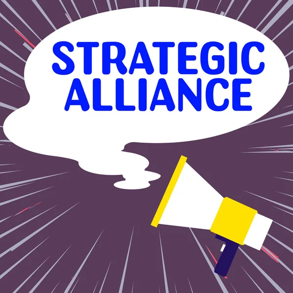 Conceptual caption Strategic Alliance, Business showcase a bond between states, parties, individuals on goal achievement