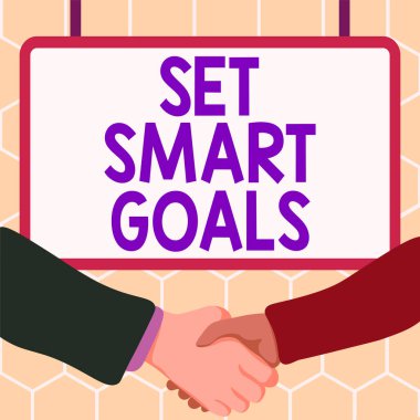 Kavramsal görüntü Akıllı Hedefler Belirle, İş Fikri Ulaşılabilir Hedefler Belirle İyi iş planları yap