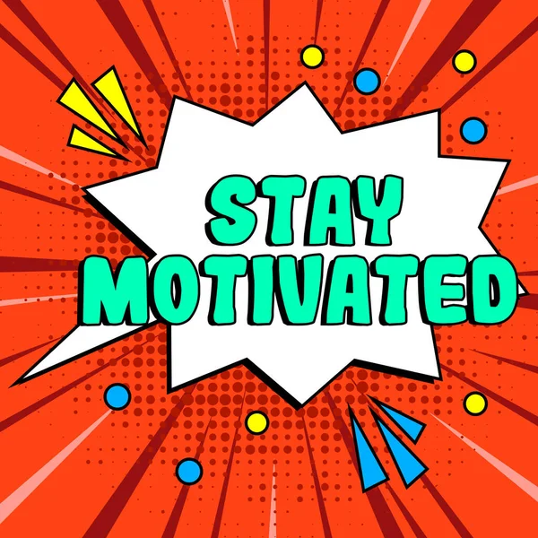 Sign Displaying Stay Motivated Conceptual Photo Reward Yourself Every Time — Stock Photo, Image