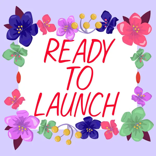 Handwriting Text Ready Launch Business Concept Event Celebrate Introduce Something — Foto de Stock