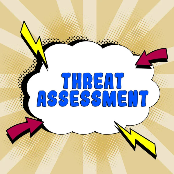 Conceptual Caption Threat Assessment Word Determining Seriousness Potential Threat — Stockfoto