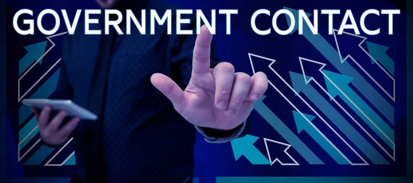 Концептуальная Подпись Government Contact Business Overview Debt Security Issued Government — стоковое фото