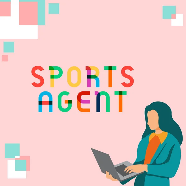 Conceptual caption Sports Agent, Business showcase person manages recruitment to hire best sport players for a team