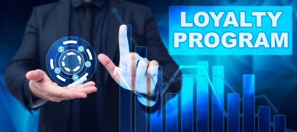 Tekst Bijschrift Presenteren Loyalty Program Concept Betekent Marketing Inspanning Die — Stockfoto