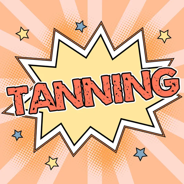 Inspiration showing sign Tanning, Business concept a natural darkening of the scin tissues after exposure to the sun