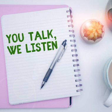 El yazısı metni Konuşuyorsun, Dinliyoruz, İş Fikri İki Yönlü İletişim Motivasyon İletişimi