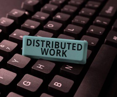 Dağıtılmış Çalışmaları sunan metin başlığı, ağ tesisleri kullanan şirketler tarafından uygulanan iş fikri