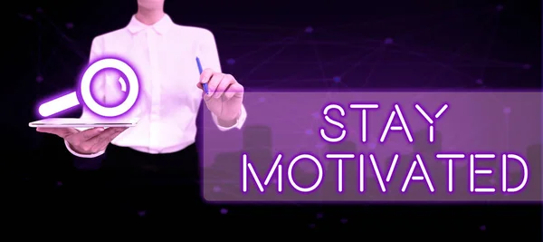 Conceptual Display Stay Motivated Word Reward Yourself Every Time You — Stock Photo, Image