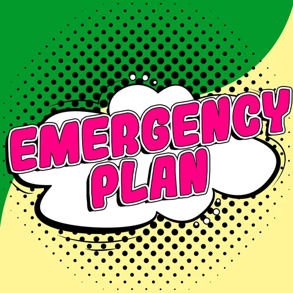 Writing displaying text Emergency Plan, Business idea Procedures for response to major emergencies Be prepared