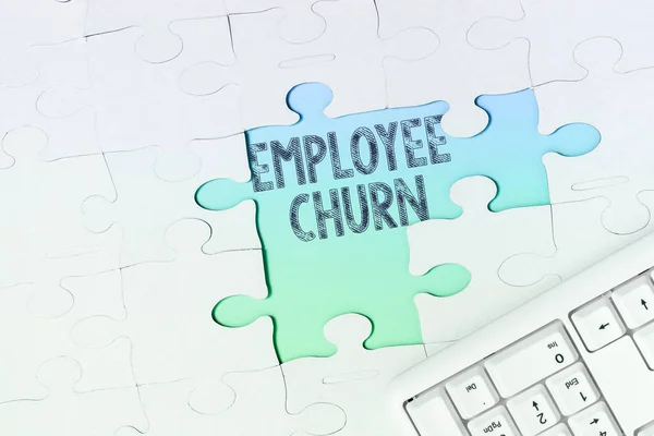 Conceptual Caption Employee Churn Business Concept Rate Change Existing Workes — 스톡 사진