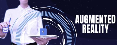 Inspiration showing sign Augmented Reality, Business idea technology that imposes computer image on the real world