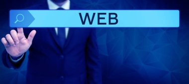 Conceptual caption Web, Internet Concept a system of Internet servers that support specially formatted documents