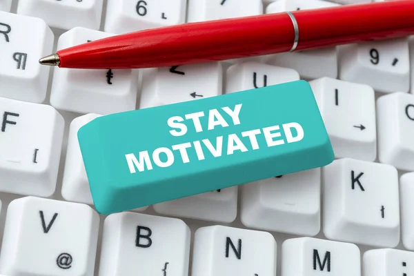 Conceptual Caption Stay Motivated Concept Meaning Reward Yourself Every Time — Stock Photo, Image