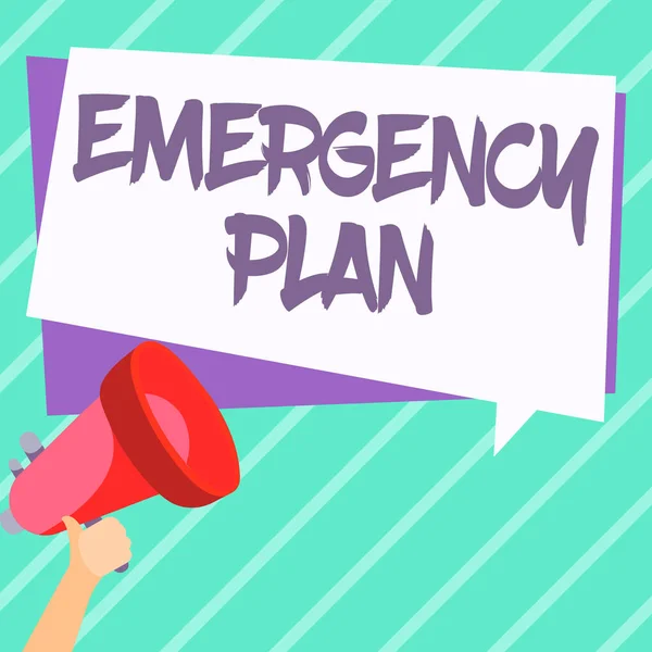 Leyenda Conceptual Plan Emergencia Enfoque Empresarial Procedimientos Para Respuesta Emergencias — Foto de Stock