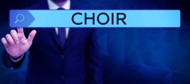 El yazısı korosu, kavram demek, koro şarkıları söylemek için organize olmuş bir grup demek.