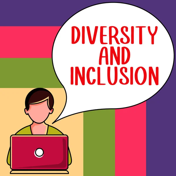 Writing Displaying Text Diversity Inclusion Business Idea Range Human Difference — Fotografia de Stock