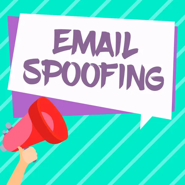 Подпись Концепцией Email Spoofing Бизнес Концепция Безопасный Доступ Содержание Учетной — стоковое фото