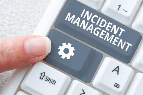 Conceptual caption Incident Management, Business concept Process to return Service to Normal Correct Hazards
