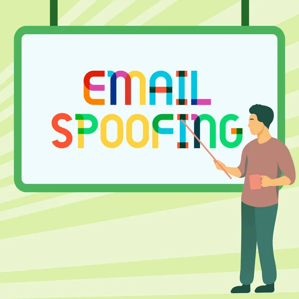 Fogalmi Felirat Email Spoofing Üzleti Ötlet Biztosítsa Mail Fiók Vagy — Stock Fotó