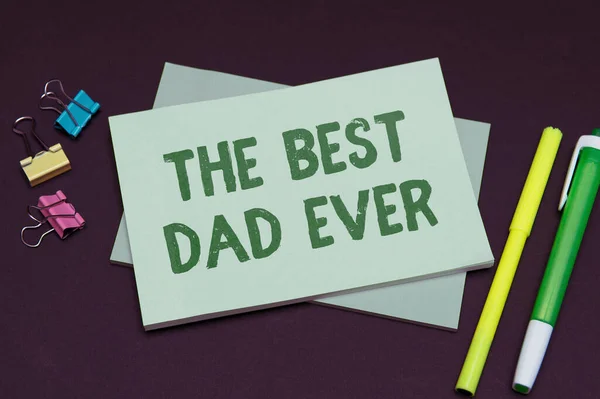 Text Caption Presenting Best Dad Ever Üzleti Áttekintés Egy Apa — Stock Fotó