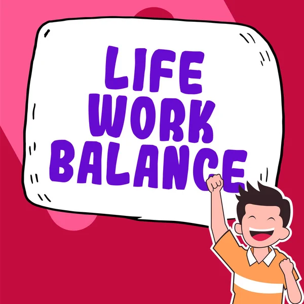 Texto Caligrafia Life Work Balance Conceito Que Significa Estabilidade Pessoa — Fotografia de Stock