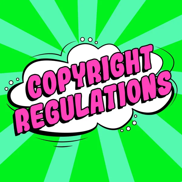 Writing Displaying Text Copyright Regulations Word Body Law Governs Original —  Fotos de Stock