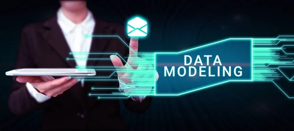 데이터 모델링 텍스트 비즈니스 프로세스 데이터 시스템간 데이터 — 스톡 사진