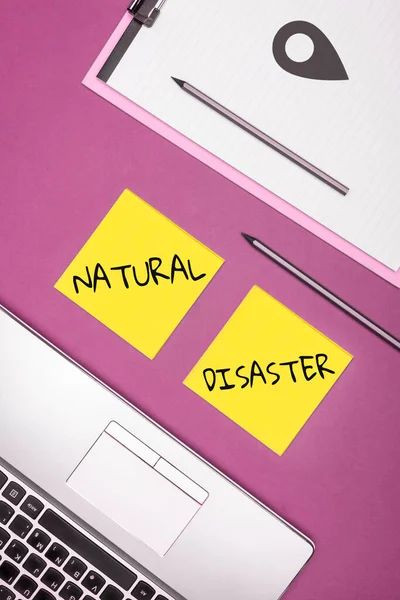 Hand Writing Sign Natural Disaster Business Overview Occurring Course Nature — Stock fotografie