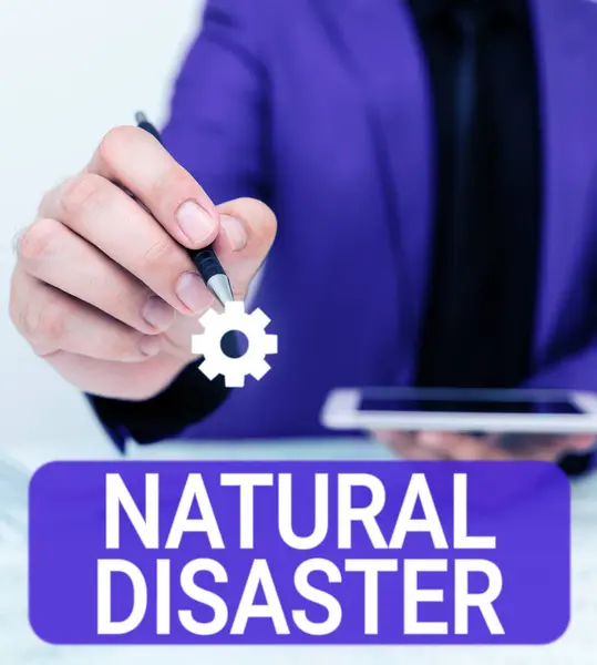 Conceptual Display Natural Disaster Word Occurring Course Nature Natural Causes — Stock Photo, Image