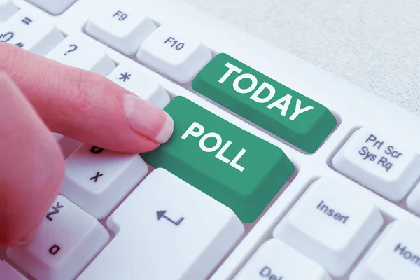 Inspiration Showing Sign Poll Word Record Number Votes Cast Election — Stock Photo, Image