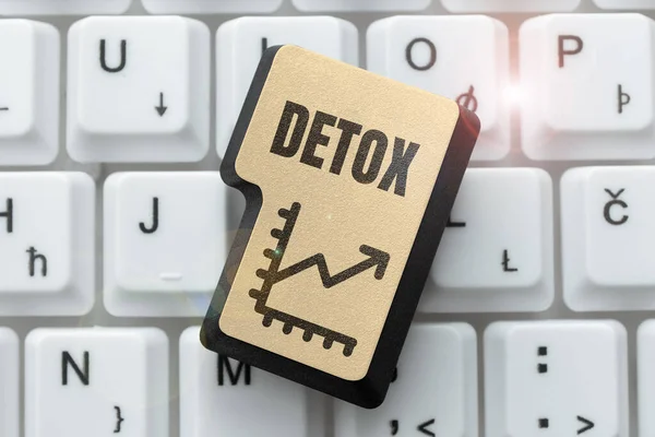 Conceptual Display Detox Business Approach Moment Diet Nutrition Health Addiction — Stock Photo, Image