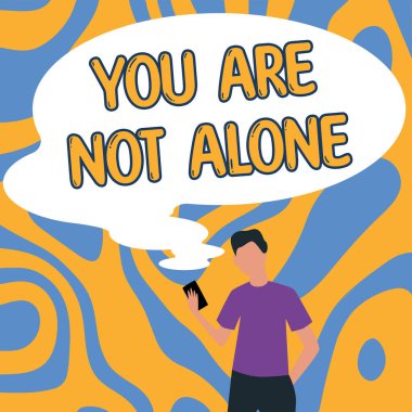 El yazısı: Yalnız Değilsiniz, İnternet Konsepti Yardım Yardım Yardım Yardım Yardım Şirketi