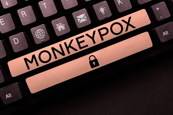 Writing displaying text Monkeypox, Business showcase poxvirus of Africa caused by chiefly in wild rodents and primates