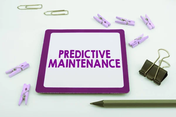 Conceptual Display Predictive Maintenance Word Predict Equipment Failure Condition Might — Foto Stock