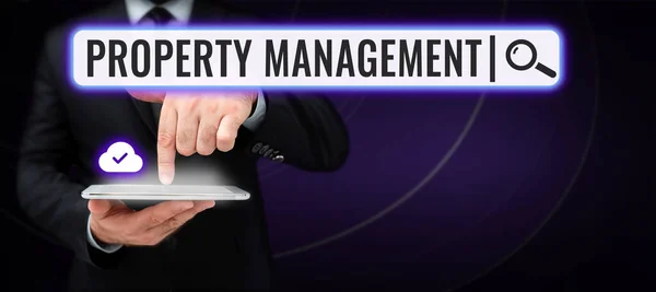 Text Sign Showing Property Management Business Overview Overseeing Real Estate — Stock Fotó