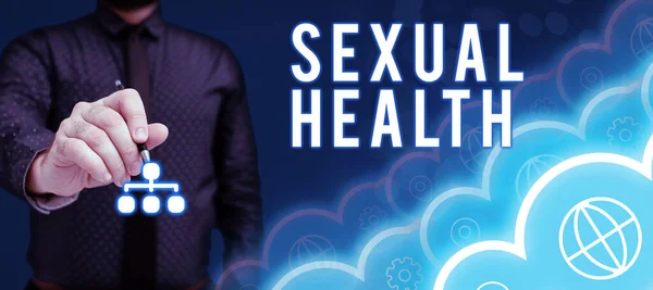 Текст Показує Сексуальне Здоров Огляд Бізнесу Здорове Тіло Задоволення Сексуального — стокове фото