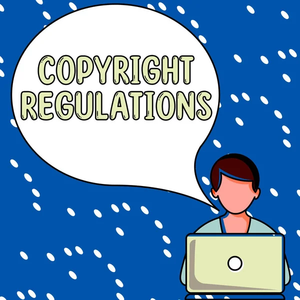 Conceptual Caption Copyright Regulations Business Overview Body Law Governs Original —  Fotos de Stock
