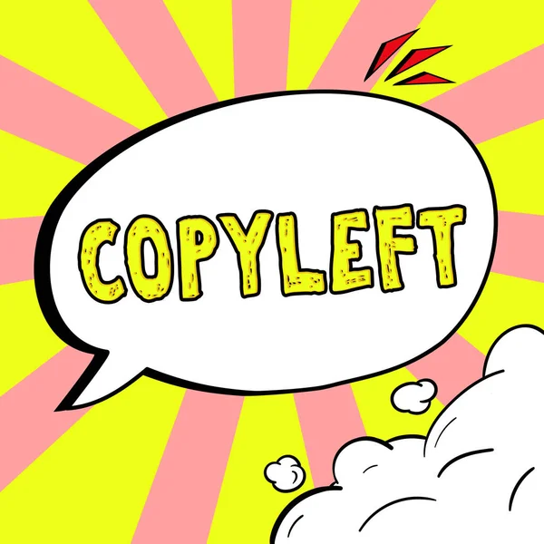 Inspiration Showing Sign Copyleft Business Idea Right Freely Use Modify — Fotografia de Stock