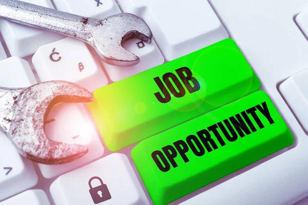 Text Der Inspiration Zeigt Job Opportunity Konzeptfoto Eine Beschäftigungsmöglichkeit Oder — Stockfoto