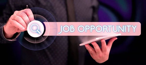 Conceptual Display Job Opportunity Internet Concept Opportunity Employment Chance Get — Stok fotoğraf