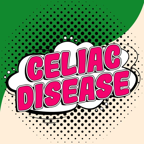 Kézírás Szöveg Celiac Betegség Szó Írt Vékonybél Túlérzékeny Glutén Emésztési — Stock Fotó