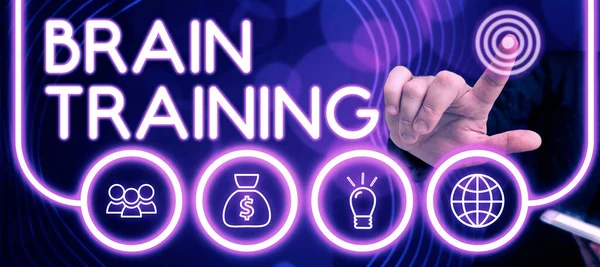 Tekst Pisma Brain Training Business Approach Mental Activities Maintain Improve — Zdjęcie stockowe
