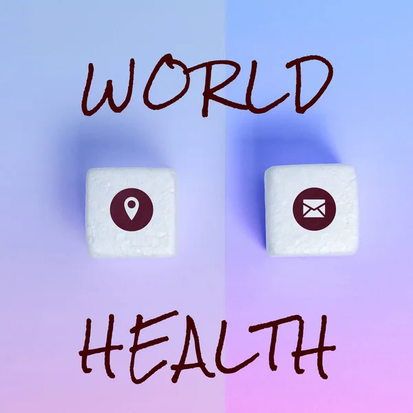 Skriva Text Världshälsa Affärsidé Världshälsodagen Tillägnad Kampen Mot Den Globala — Stockfoto