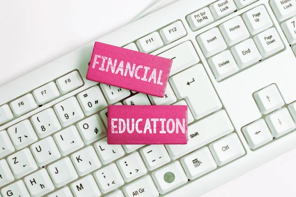 Conceptual Caption Financial Education Business Approach Understanding Monetary Areas Finance — Stockfoto