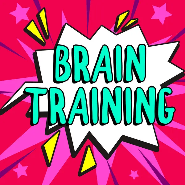 Conceptual Display Brain Training Word Written Mental Activities Maintain Improve — стоковое фото