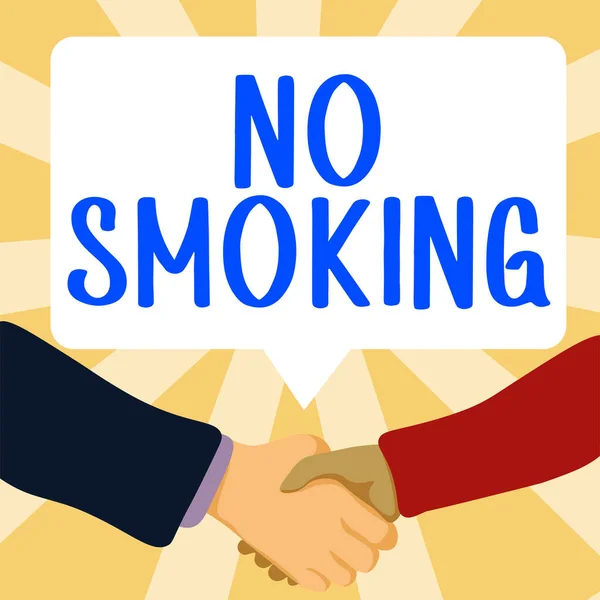 Text Sign Showing Smoking Business Concept Using Tobacco Forbiden Place — Stock Fotó