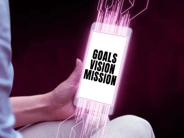 Ziele Vision Mission Geschäftsidee Praktischen Planungsprozess Verwendet Community Gruppe Helfen — Stockfoto